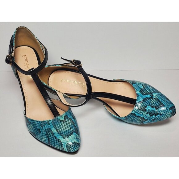 PRIMADONNA COLLECTION WOMEN SIZE EURO 37 BLUE  SNAKE DESIGN NEW / BOX  00066 - Picture 9 of 12
